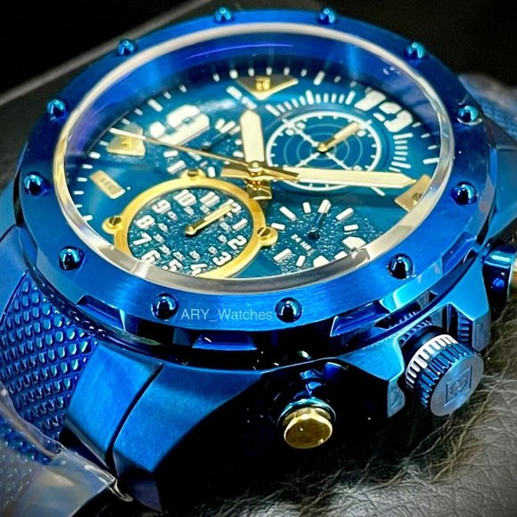 NEW Invicta Coalition Forces 42MM Blue Dial Quartz Blue Bracelet Watch - Picture 1 of 10